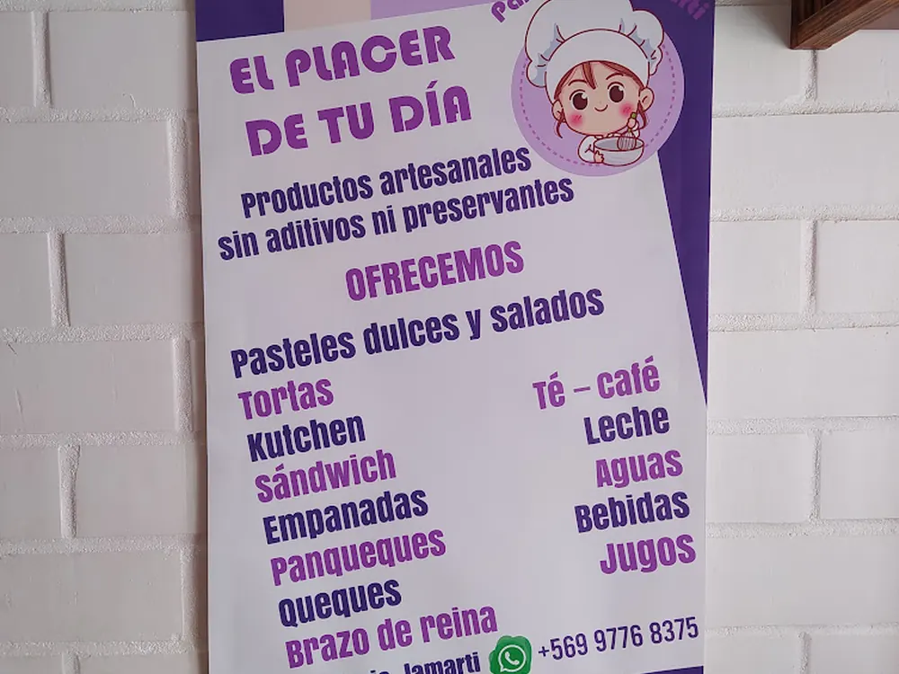 Pendón impreso para una pastelería